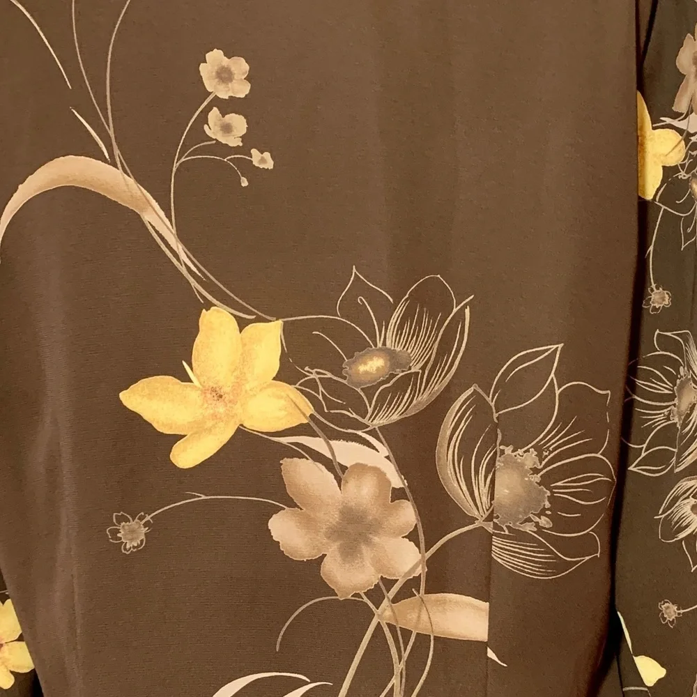 Vintage 1970's Brown Floral Blouse - Picture 8 of 12